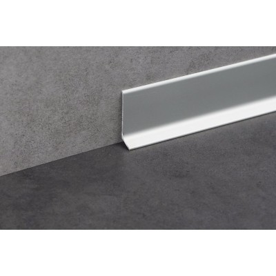 Alu Skirting Board, Countersunk Drilled, W11mm*H40-100mm.